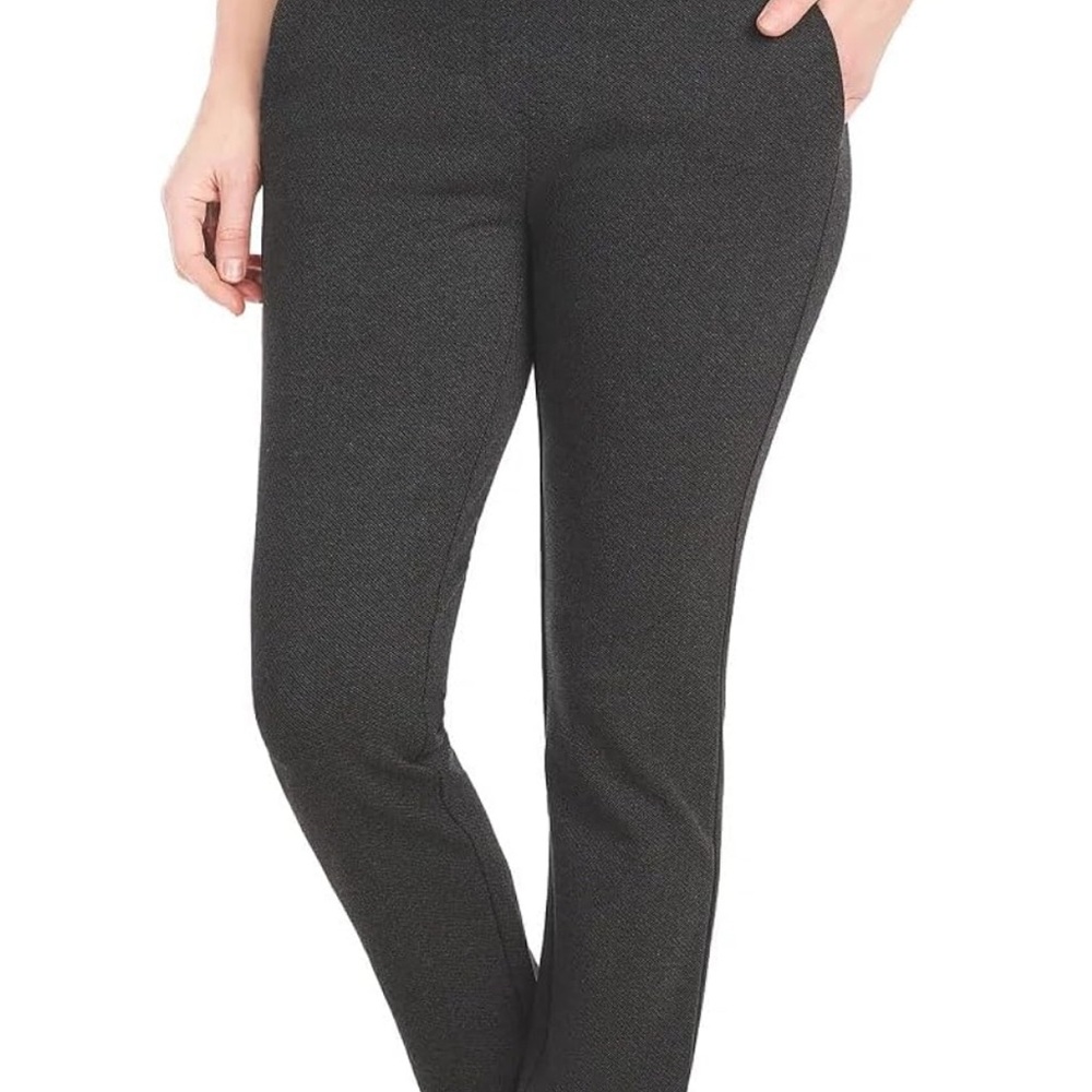NWT Women's DALIA Built in Tummy Control Panel Pants, Dark Heather Charcoal